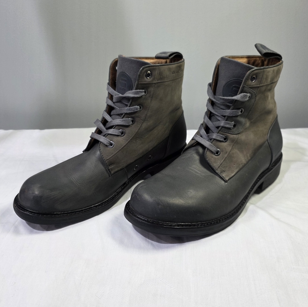G Star RAW Classic Suede Leather Lace Up Mid High Work Boots Grunge Streetwear.9